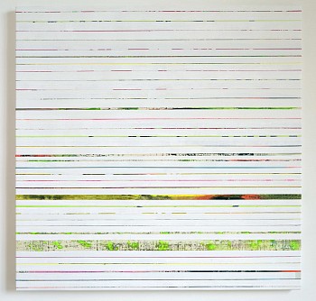 Come in silenzio 2015 acrylic on tape on canvas 120x120