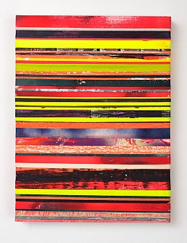 Di Giallo Dipinto (painting with yellow), 2016, acrylic on paper tape on canvas, 40,5x30,5cm