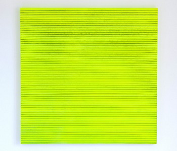 Leggera Apparizione (Appearance of Light) acrylic on paper tape on canvas, 150x150cm