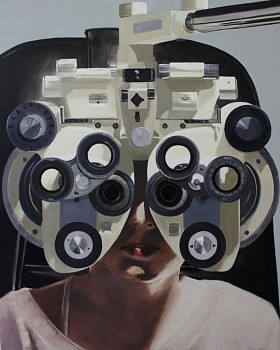 Focus Machine, from The Becoming Girl series, 2013, oil on canvas, 100 x 80cm.