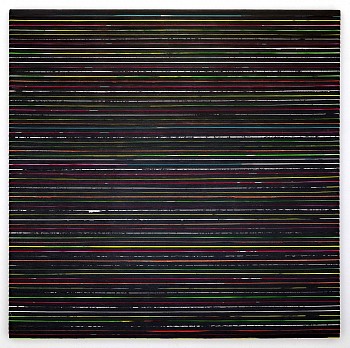 monochrome black 2015 acrylic on tape on canvas 120x120