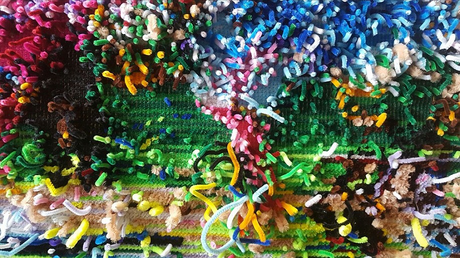 LIZA GROBLER, Paradise
2017, Pipe Cleaners and Tapestry