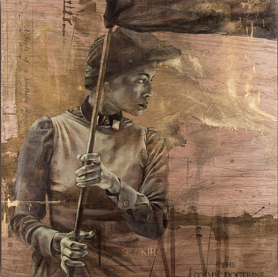 FAITH XLVII, A Scale of the Southern Hemisphere
INK, GRAPHITE AND OIL ON WOOD