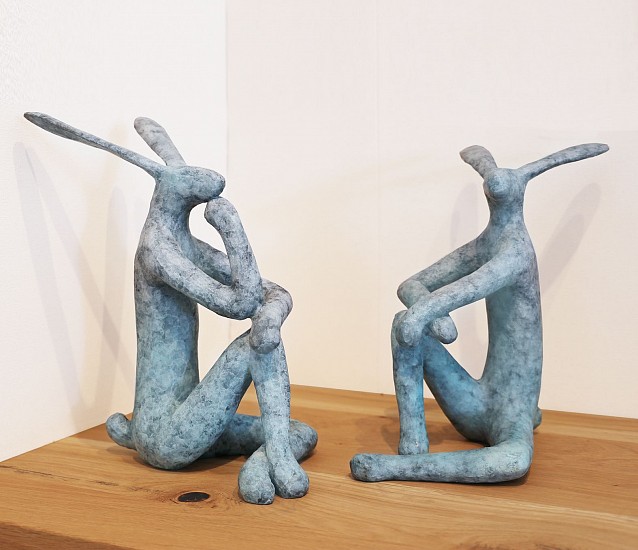 GUY DU TOIT, THE SITTING HARES (THINKER & ARMS CROSSED)
2018, Bronze