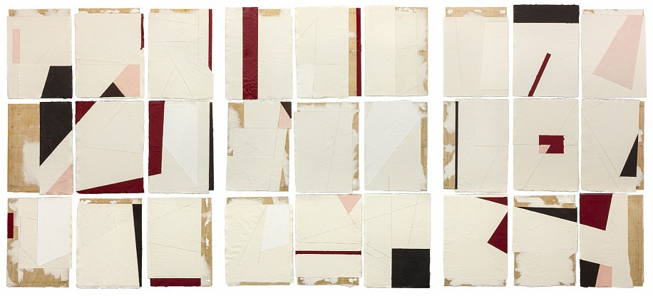 RICKY BURNETT, ARCHIPELAGO 1: THE INTERVALS
2020, INDIAN RAG PAPER, OIL AND PENCIL ON PLYWOOD