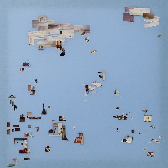 SITAARA STODEL, FALLING
2020, FOUND PHOTOGRAPHS AND SILVER THREAD ON LINEN