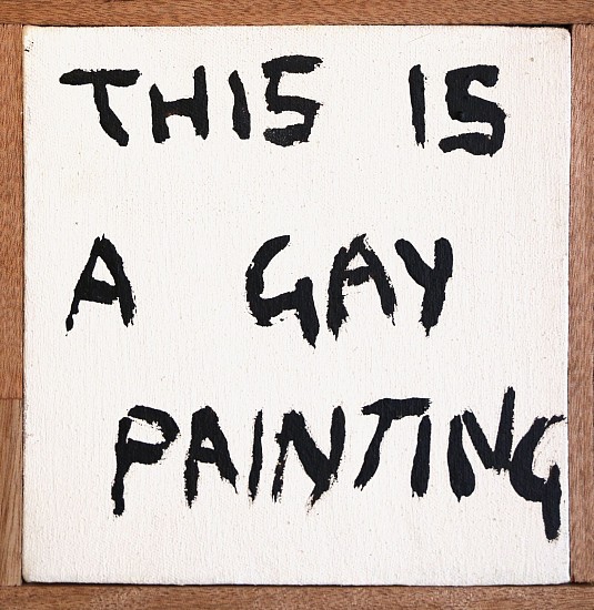 BRETT CHARLES SEILER, THIS IS A GAY PAINTING
2021, BITUMEN, ROOF PAINT ON CANVAS