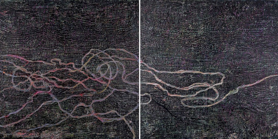 ELIZE VOSSGÄTTER, THE TIME STILL PASSES (DIPTYCH)
2021, BEESWAX & PIGMENT ON CANVAS