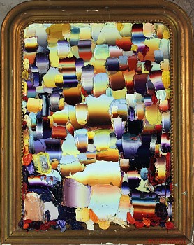 consolation for lost time oil on wood and frame 100 x 78 cm