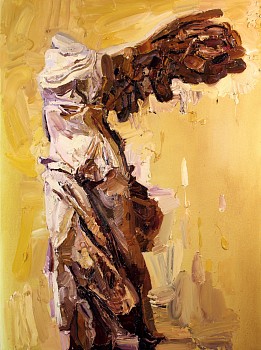 nike of samothrace after the nike of samothrace c 200 190 bc 2021 oil on canvas 160 x 120 cm