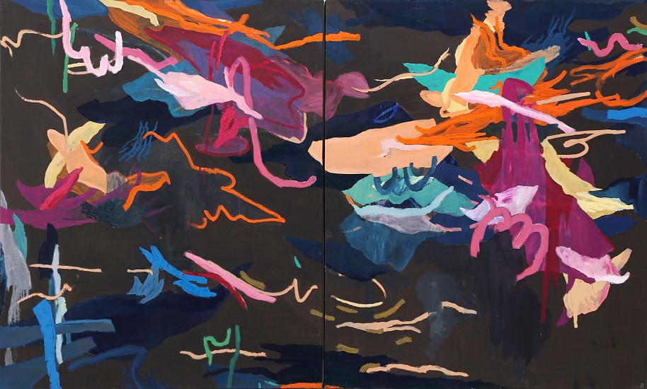 JUSTIN SOUTHEY, LEVANTER (DIPTYCH)<br />
2021, Oil on Canvas