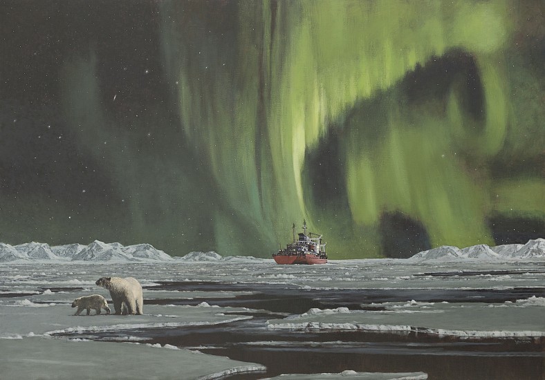 JOHN MEYER, AURORA (ARCTIC CIRCLE)
2022, Mixed Media on Canvas