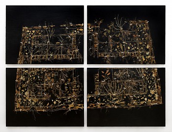 Feral Garden Carpet Plant material and acrylic ground on board 123 5 x 163 5cm 4 x 60 x 80 photo GJ.vanRooij