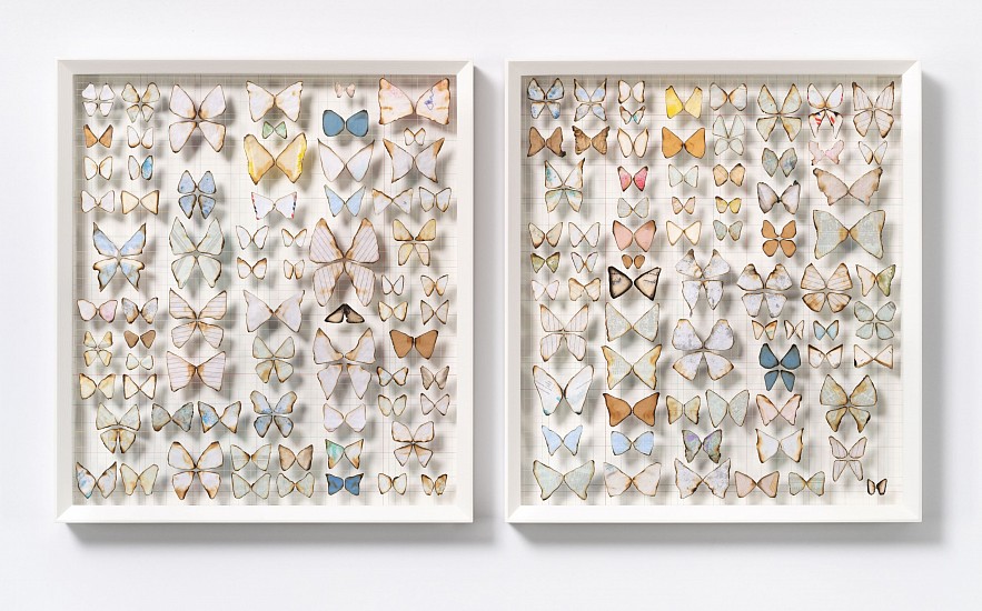 MARK RAUTENBACH, LOVING THE STRANGER (FOR COMFORT OF THE OTHER SHOW) (LAST OF THE BUTTERFLIES SERIES) DIPTYCH
2023, Mixed Media