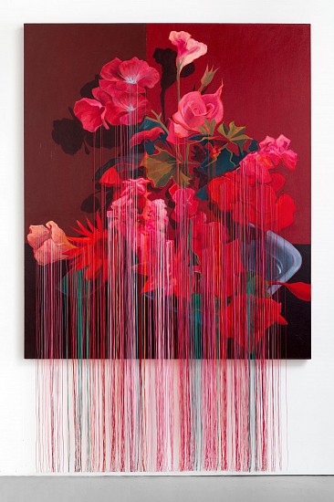 SANELL AGGENBACH, STILLEVEN
2023, ACRYLIC, OIL & THREADS ON CANVAS