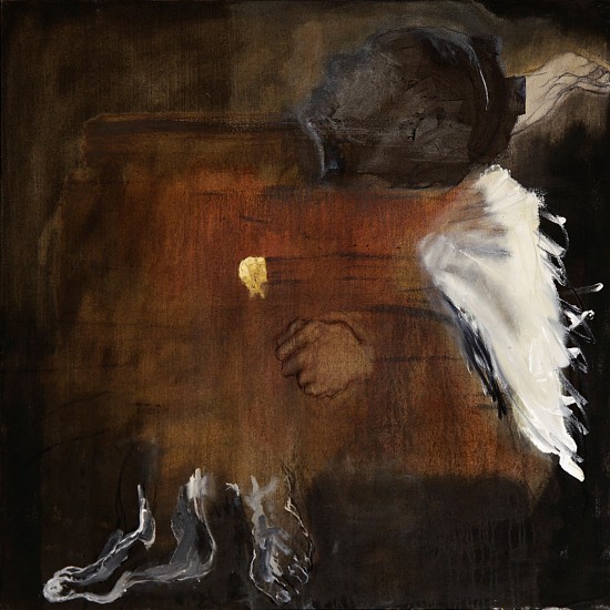 LORIENNE LOTZ, WHERE ANGELS FEAR TO TREAD
2024, OIL AND CHARCOAL ON CANVAS