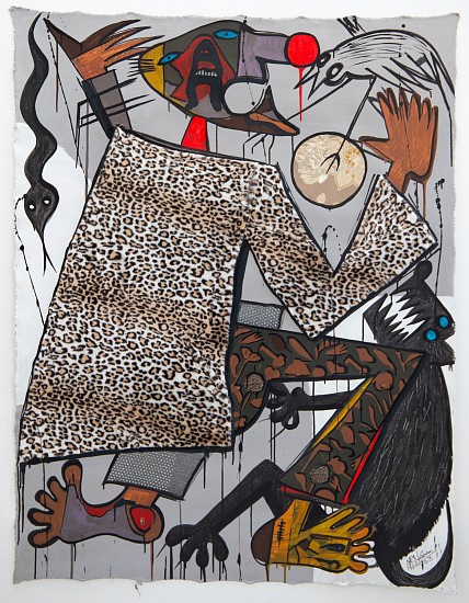 BLESSING NGOBENI, RETURN OF THE DESCENDANTS II
2023, Mixed Media on Canvas