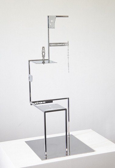 RUBY BAILEY, ISLAND
2024, POWDER COATED STEEL FRAME AND LAZERCUT DRAWINGS, PRINTED VINYL, MAGNETS, CHAINS AND MEDICAL TUBES