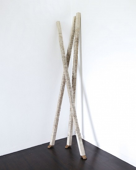 DIANA VIVES, SPHINX
2023, PINE BEAMS ON BRONZE FEET