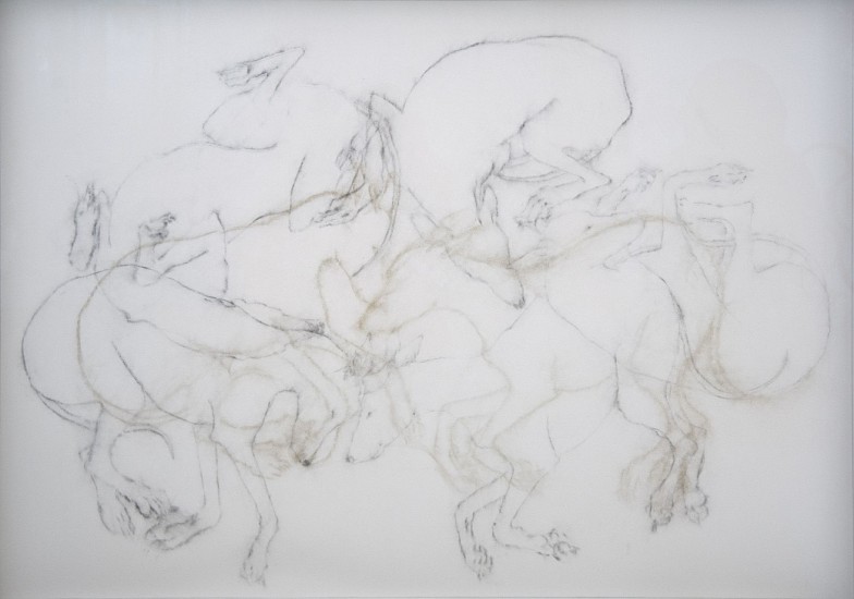 NICOLA BAILEY, COSMIC DUST DREAMS
2025, CHARCOAL AND GOLD DUST ON PAPER
