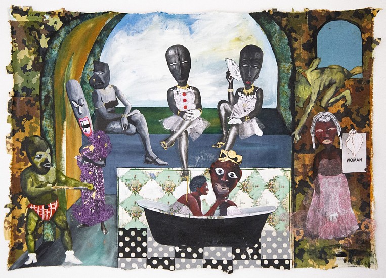 KUTALA FIRMINO TERESA, THE BATHHOUSE
2024, MIXED  MEDIA ON CANVAS
