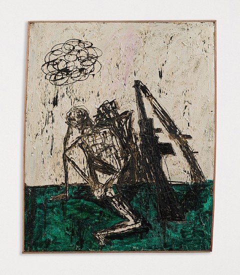 BOYTCHIE, UNTITLED (DAYDREAMING)
2025, OIL, ENAMEL AND BITUMEN ON CANVAS