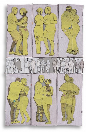 THONTON KABEYA, KOMPA 4
2025, CHALK PAINT, ACRYLIC AND NEWSPAPER INK ON CANVAS