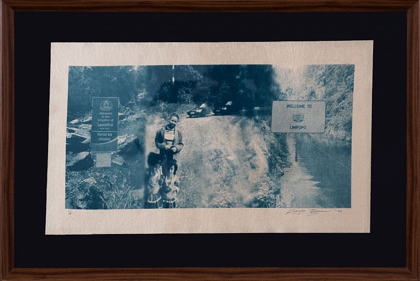 KHANYISA BRANCON, THE TABLECLOTH SERIES: MAHLARE LE VAHLAVE
2025, LITHOGRAPHY ON GOLD SATIN