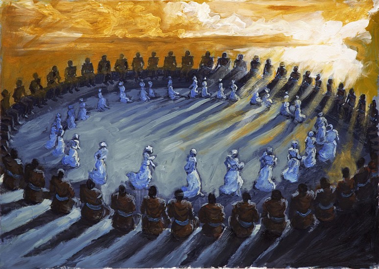 NDIKHUMBULE NGQINAMBI, INGOMA III, (SONG)
2025, OIL ON PAPER