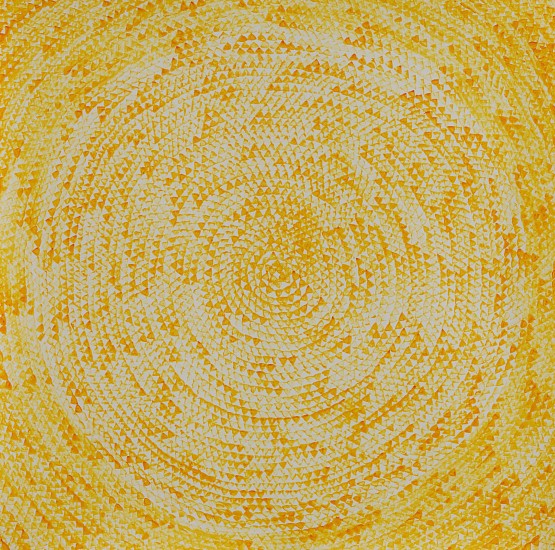 FAITH XLVII, CITRINITAS V
2026, POTATO STAMPING WITH INDIAN YELLOW INK ON HEAVYWEIGHT ARCHIVAL PAPER