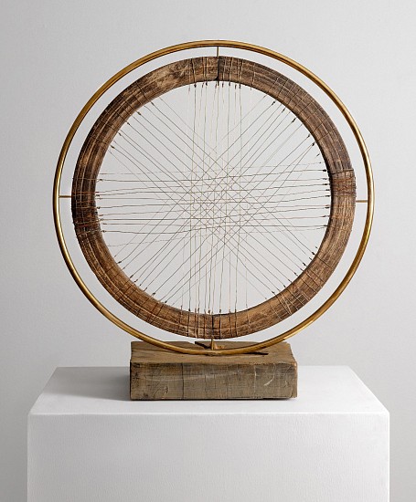 FAITH XLVII, NO HARM CAN COME TO YOU I
2026, RUSSIAN SPINNING WHEEL DECONSTRUCTED WITH WOVEN COPPER WIRE
