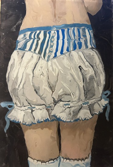 MIA DARLING, BLUE BUM
2026, PLASTICINE ON GLASS