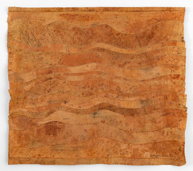 FAITH XLVII, STRATA - COLLABORATION BY BELINDA BLIGNAUT, FAITH XLVII, CLAIRE WAMSLEY AND MARY RALPHS
2026, HAND EMBROIDERED CLOTHS STAINED WITH CLAY