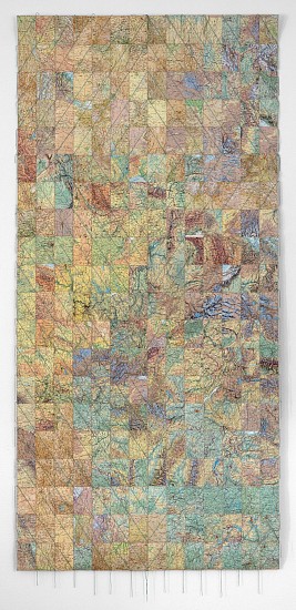 FAITH XLVII, CHAOS THEORY XXX
2026, DECONSTRUCTED ATLAS TAPESTRY SEWN ON LINEN