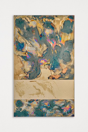 WATER DIXON, CONJUNCTIO: LINE AND FIELD II
2026, MULTILAYER BRASS AND SPECTRUM AMBER ON 6MM GLASS