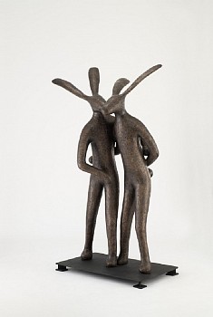 embracing couple