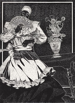 sibande 2025 behind the fan among barberton daisies i woodcut hr