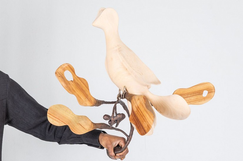 ATANG TSHIKARE, SANGOMA, EDITION 1/1
2026, BRONZE AND WOOD