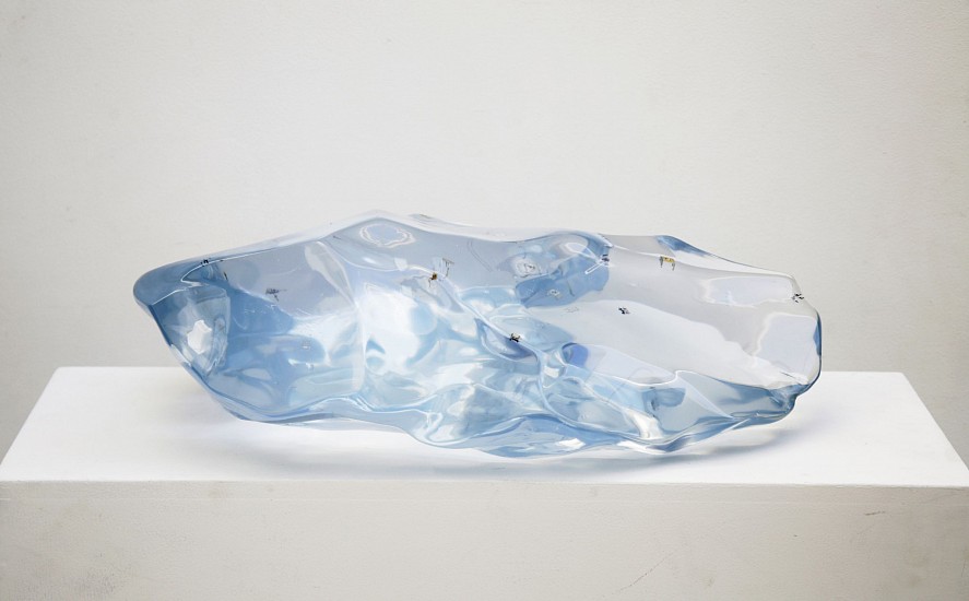 RUBY BAILEY, STONE TOOL *SOLID AIR*
3D SCANNED ACHEULEAN HAND AXE, SCALED TO 60CM, CLEAR RESIN AND MISCELLANEOUS ELECTRONIC COMPONENTS